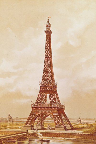 La Torre Eiffel, 1889 da French School